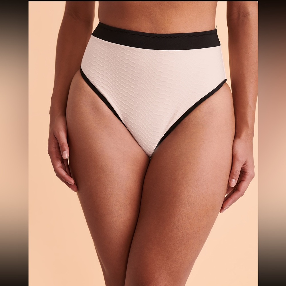 Sanctuary Women's Snake Bite Banded High-Leg Swim Bottoms Swimsuit Sz Small New